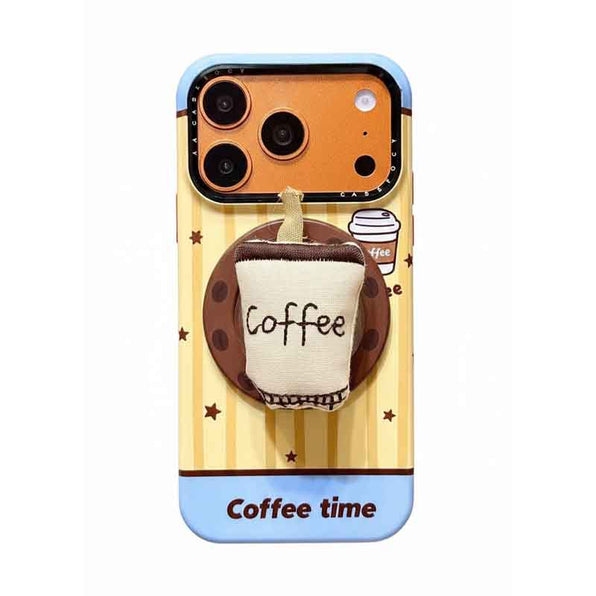 MagSafe Coffee Grip Stand Stripe Cute
