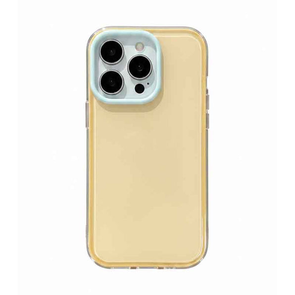 透明果凍色鏡框雙色iPhone手機殼 共6色
