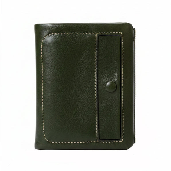Genuine Leather Women's Wallet, Large Capacity Card Storage, 5 Colors