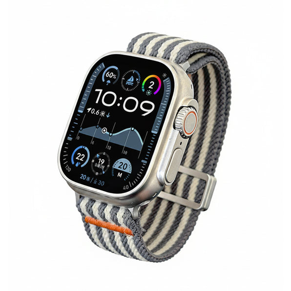 Street-style nylon braided magnetic buckle sports Apple Watch band, available in 5 colors