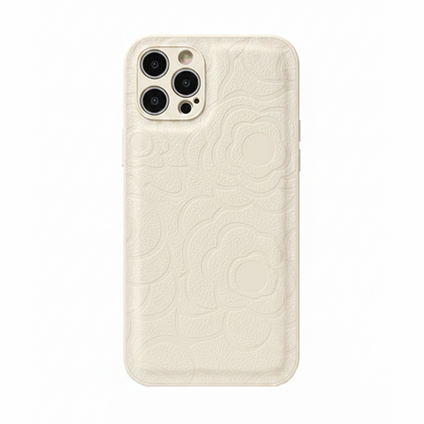 Camellia Lambskin-style iPhone Case