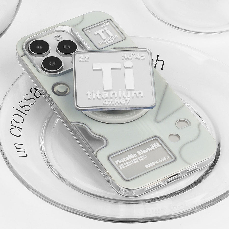 「Tiリキッドメタル風」近未来感あふれるマットミラーマグネット式スマホケース