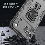 カード収納付きiPhoneケース|手首ストラップ×レザー