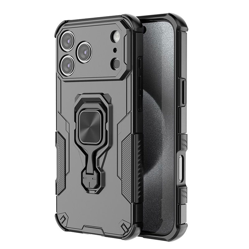 カード収納付きiPhoneケース|手首ストラップ×レザー