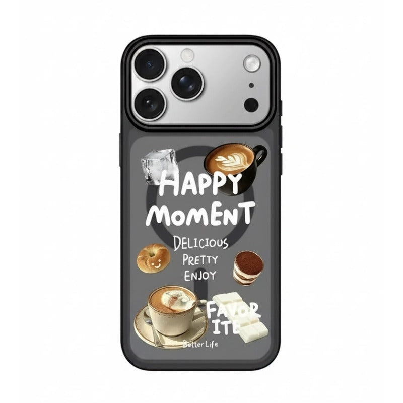iPhone ケース 2色展開 クリア × クリアブラック スモーク × カフェ&ココナッツシェル柄 iPhone 17/16/15/14/13 全15機種対応 MagSafe対応モデルあり おしゃれ
