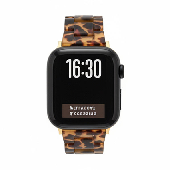 Leopard Print Series 12/11/10/Ultra/SE Compatible Resin Apple Watch Band 2 Types