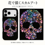 フラワースカル iPhoneケースの配色とプリント柄の拡大図