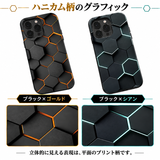 ハニカム柄 iPhoneケースの配色とプリント柄の拡大図