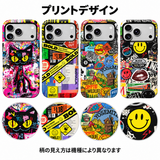 ストリート風コラージュ柄 iPhoneケースの配色とプリント柄の拡大図