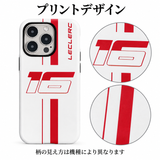 ナンバー16とレッドライン iPhoneケースの配色とプリント柄の拡大図