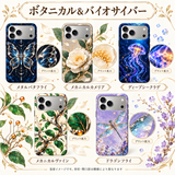 バイオサイバー柄のiPhoneケース5柄の装着イメージとプリント拡大表示