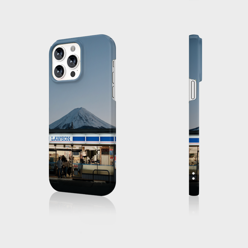 「富士山シリーズ」シンプル癒し雰囲気富士山×コンビニモチーフスマホケース