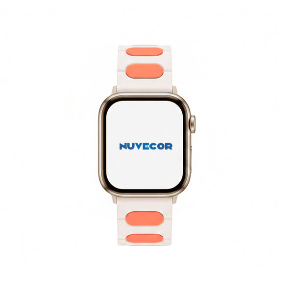 Silicone Sports Band for Apple Watch | Oval-Cut Design, 8 Colors, Magnetic Closure