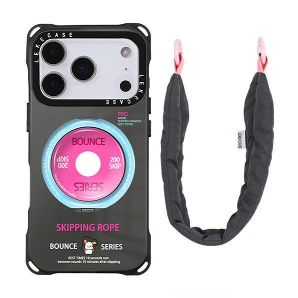 Record × Fitness Design Strap & Rotating Stand All-in-One Smartphone Case