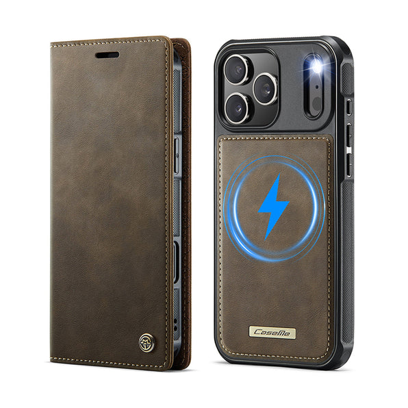 Retro Wallet & Detachable MagSafe Compatible Folio Phone Case with Stand Function (Available in 5 Colors)