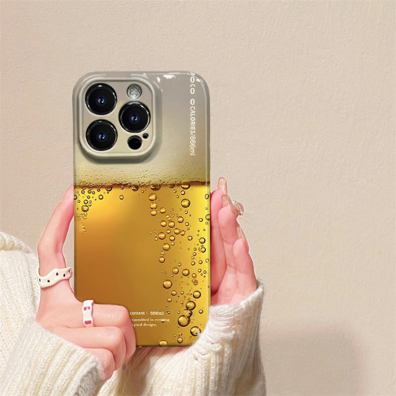 「iPhone17ケース 新入荷」夏のビール風デザインiPhoneケースフィルム加工PCスマホケース