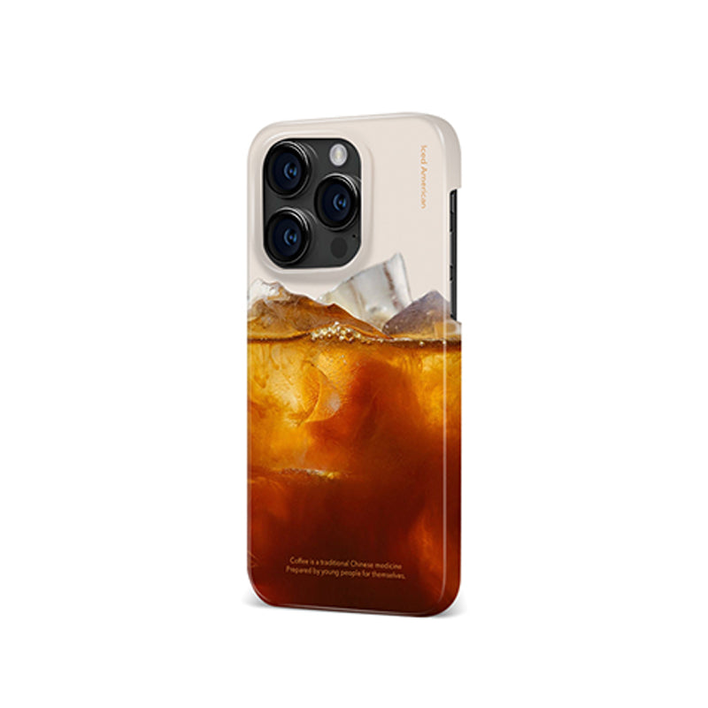 アメリカンアイスドリンク風iPhoneケース二重構造スマホケース