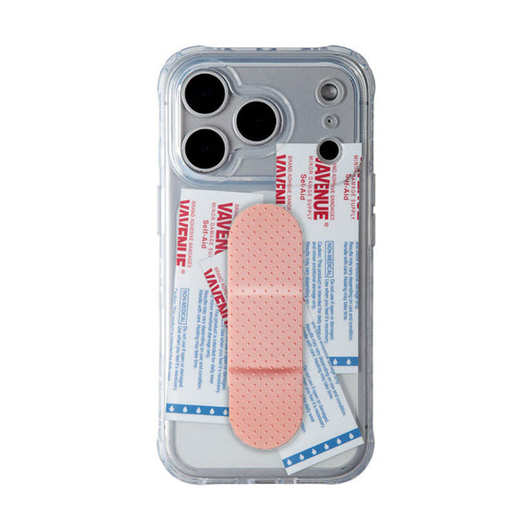 Stylish Bandage Sticker Design Shockproof Clear Smartphone Case