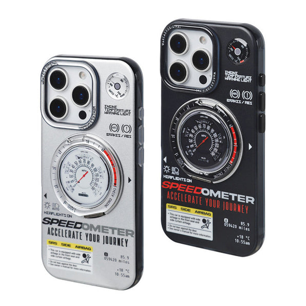 Meter-Style Rotating Ring Stand Phone Case (2 Colors)