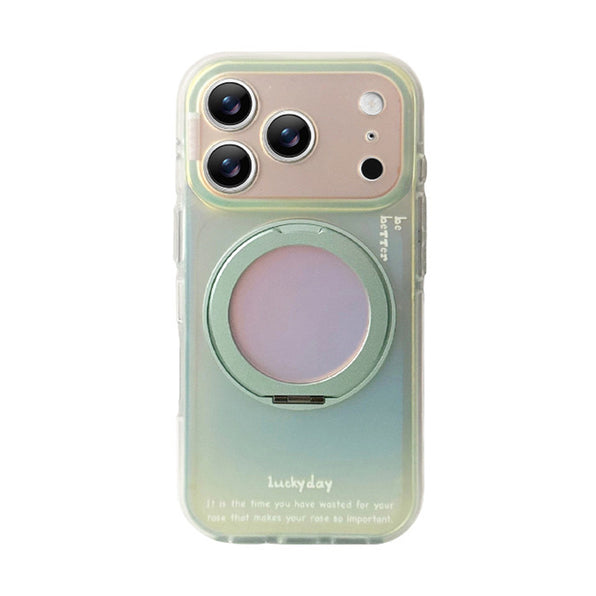Holographic Rotating Stand iPhone Case - 9 Colors Available