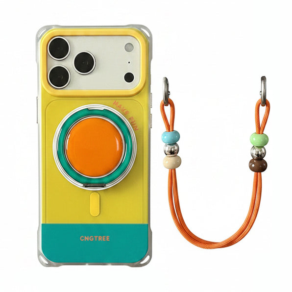 Color Block Crossbody Stand iPhone Case