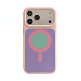 ピンク×パープル バイカラー液状シリコンiPhoneケース MagSafe対応