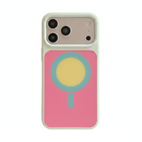 グリーン×ローズピンク バイカラーiPhoneケース MagSafe対応