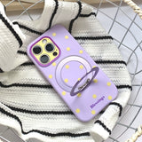 カラフルドット iPhone ケース 撞色フレーム細部