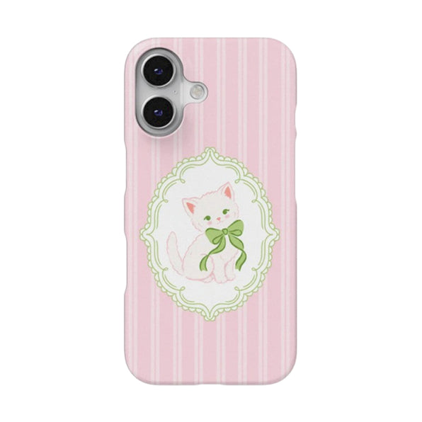 Vintage Cat & Rabbit iPhone Case Korean Style