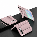 iPhone Duoケースの支え方と腕バンド機能イメージ