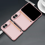 ピンク・ケース一体型保護フィルム・ペン付きのiPhone Duoケース