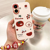 トマト柄スマホケースの使用イメージ・ディテール 1