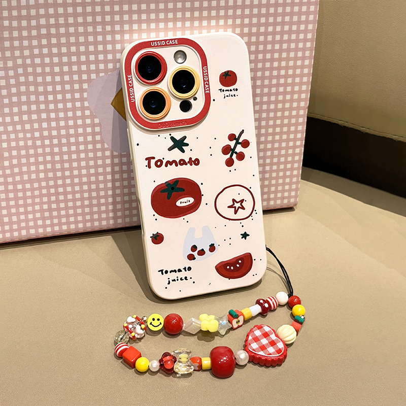 トマト柄スマホケースの使用イメージ・ディテール 2