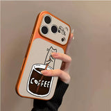 コーヒーねこ柄iPhoneケース デザイン・使用イメージ 4