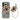 立体フラワー編み地デザインiPhoneケース グレー×ホワイト(2点セット)