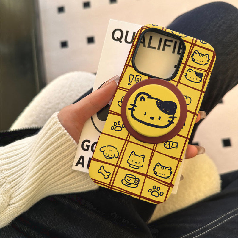 イエロー格子 アニマルライン iPhoneケース 使用・構造イメージ 7
