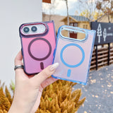 グラデーション 色フレーム 折りたたみiPhoneケース 使用・構造イメージ 11
