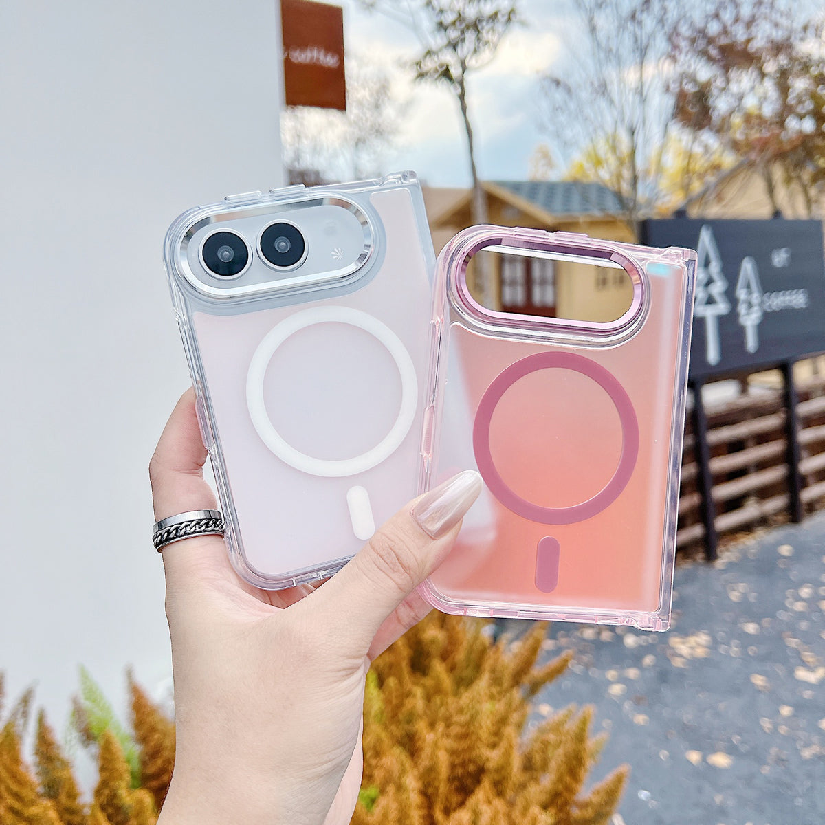 グラデーション 色フレーム 折りたたみiPhoneケース 使用・構造イメージ 16