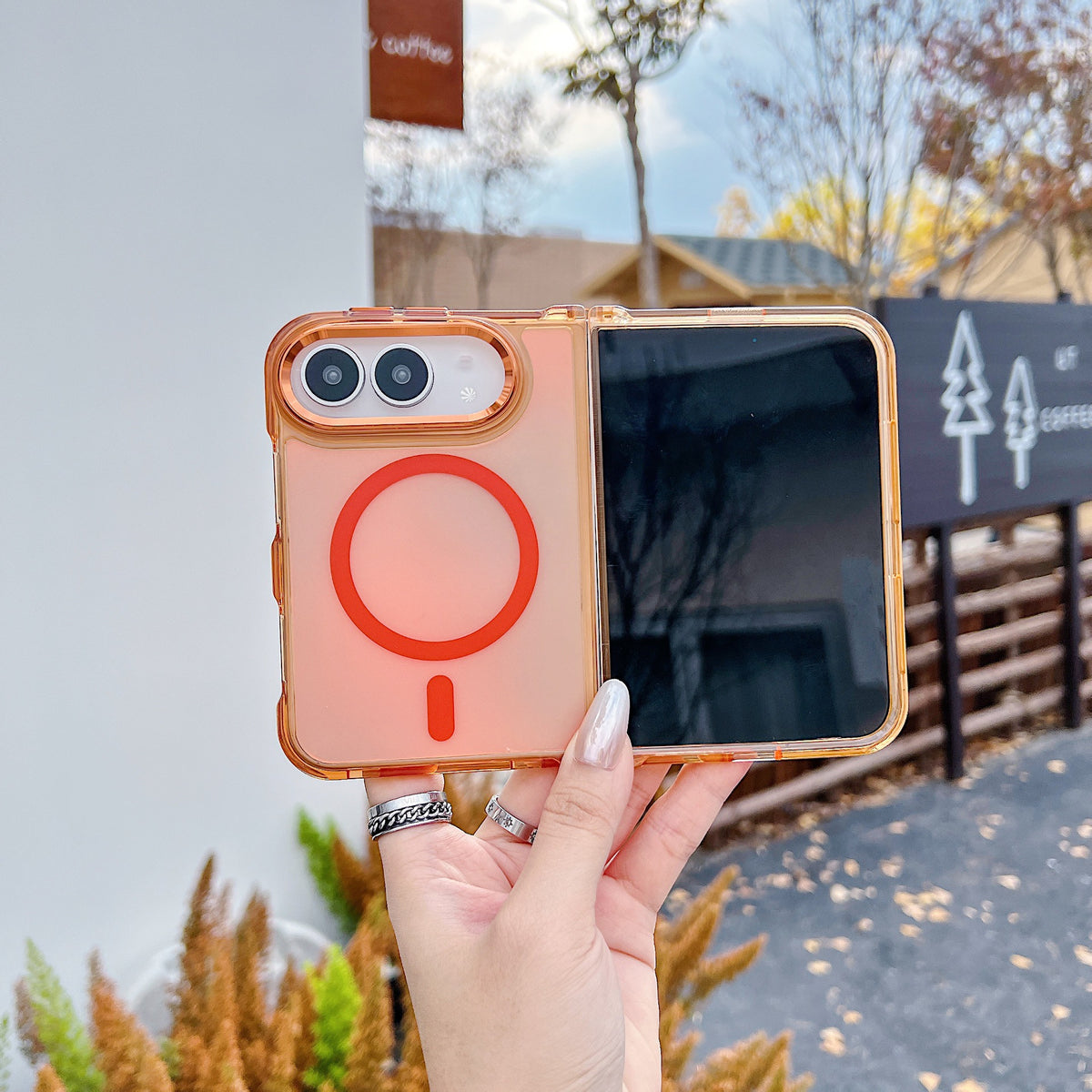 グラデーション 色フレーム 折りたたみiPhoneケース 使用・構造イメージ 18