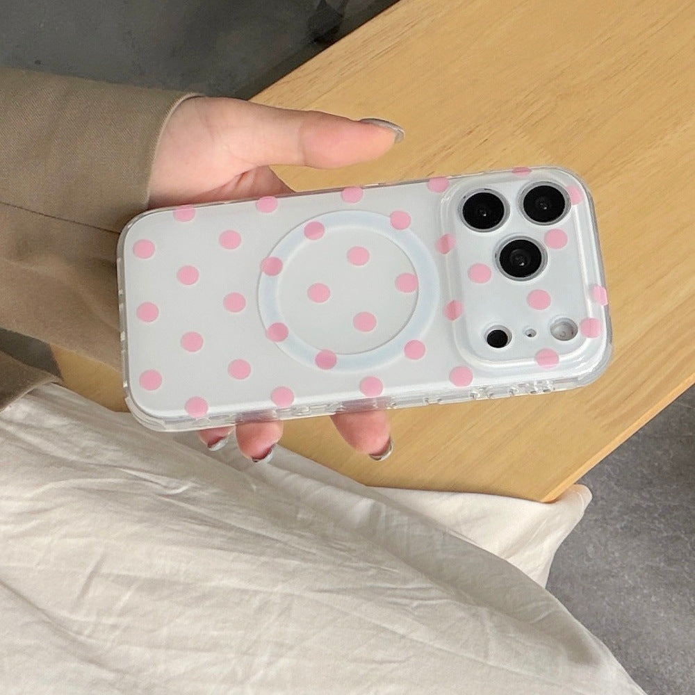 カラフルドット 透明感 マグネット式iPhoneケース 使用・構造イメージ 18