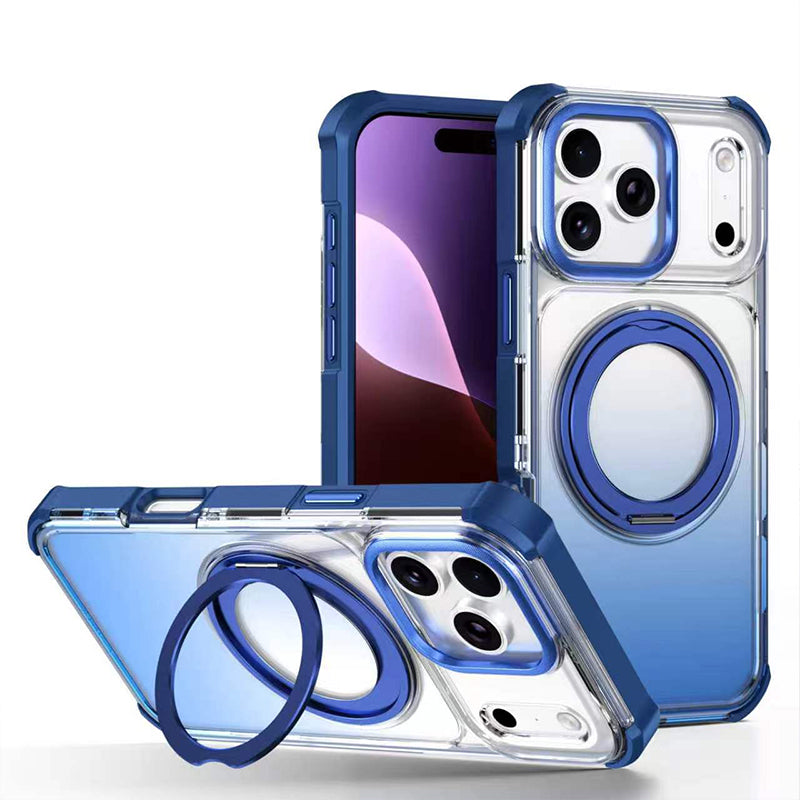 回転リング グラデーション iPhoneケース ブルー