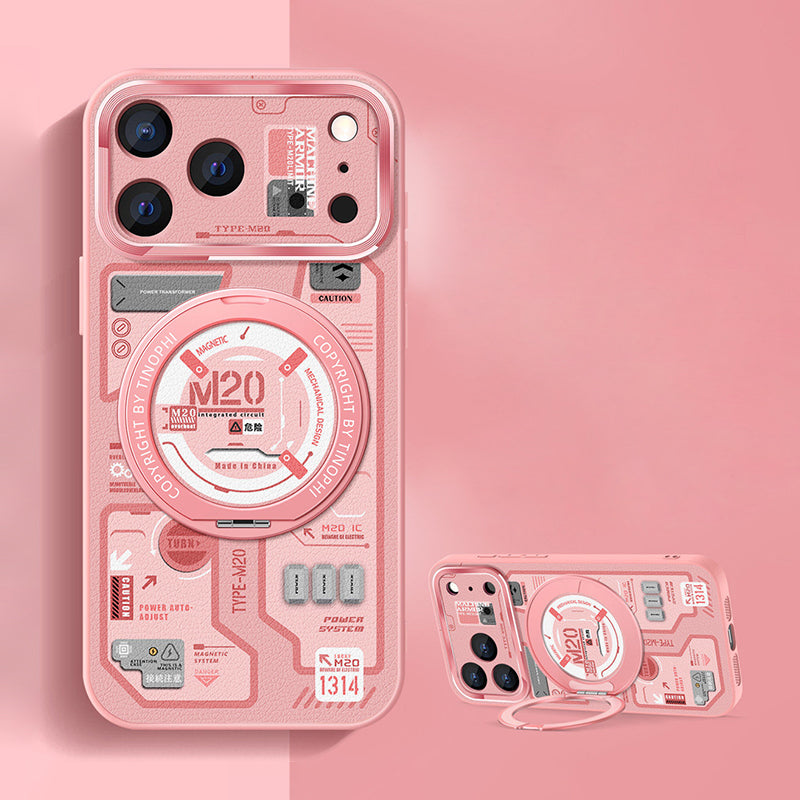 テック柄 回転リング iPhoneケース 使用・構造イメージ 12