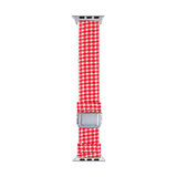 レッド ギンガム 竹繊維混ギンガム Apple Watchバンド