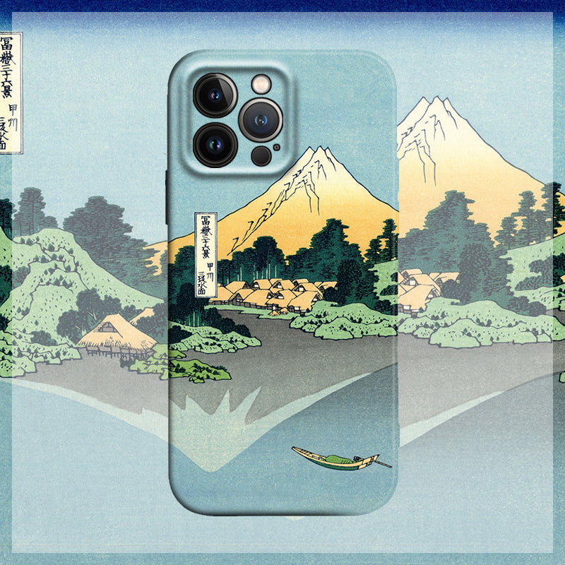 「浮世絵シリーズ」甲州三坂水面iPhoneケース《富嶽三十六景》スマホケース