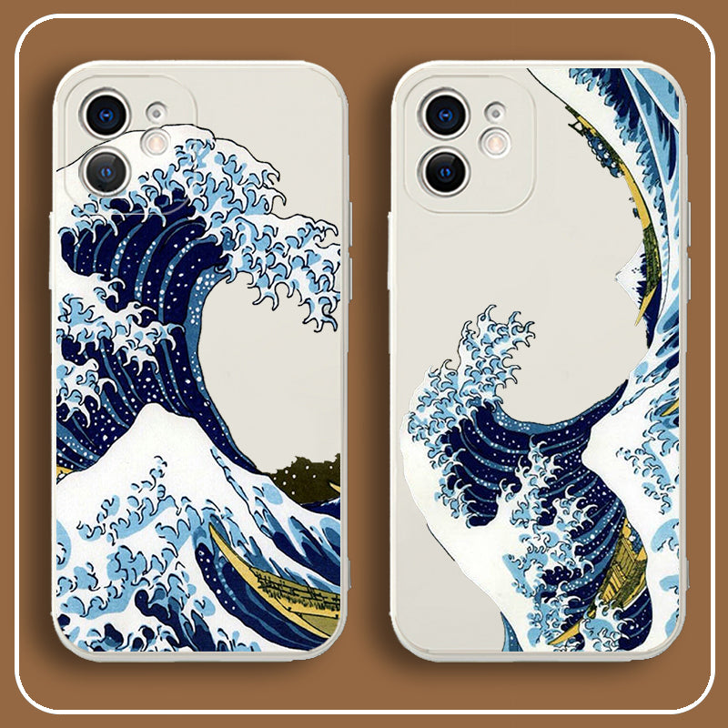 「浮世絵シリーズ」神奈川沖浪裏デザインiPhoneケース浮世絵スマホケース