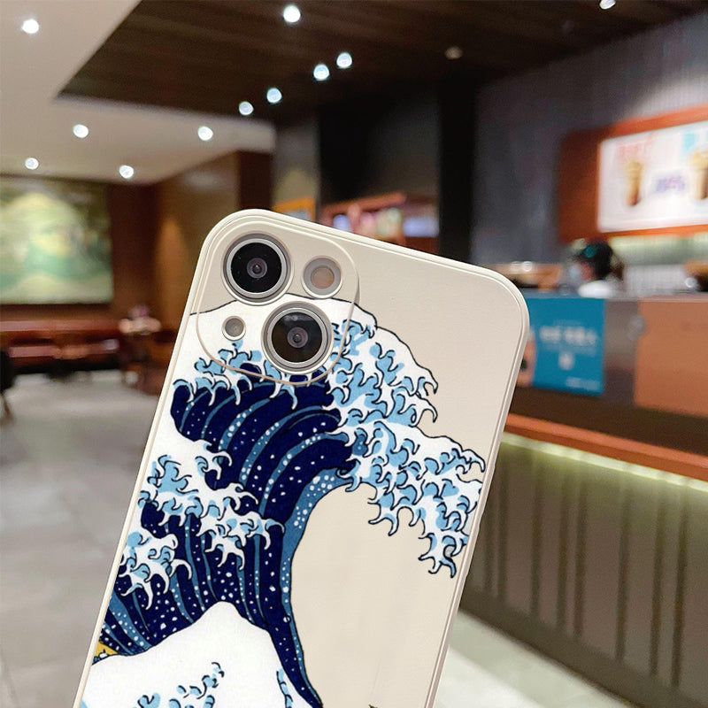 「浮世絵シリーズ」神奈川沖浪裏デザインiPhoneケース浮世絵スマホケース