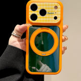 360°回転リングスタンド 角度可変 iPhone ケース MagSafe対応 ガラス背板