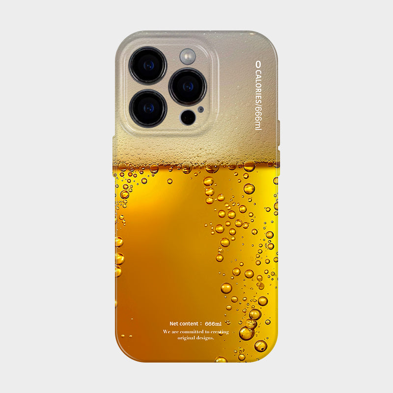 「iPhone17ケース 新入荷」夏のビール風デザインiPhoneケースフィルム加工PCスマホケース