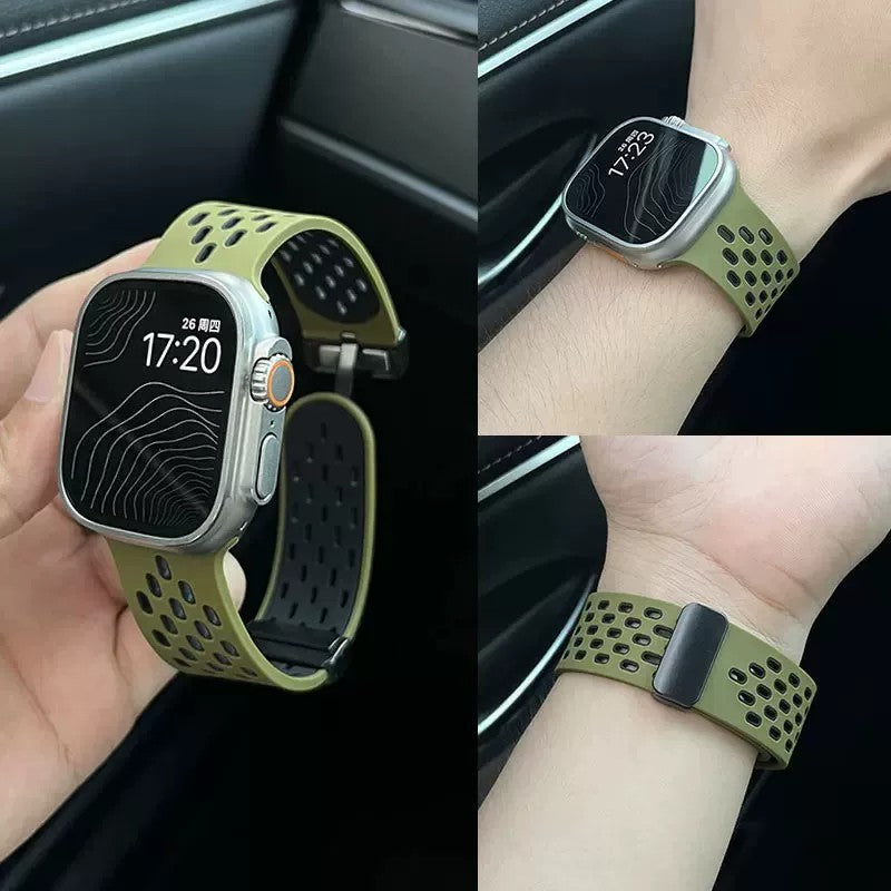 ツートン マグネット シリコン Apple Watch バンドの全体イメージ