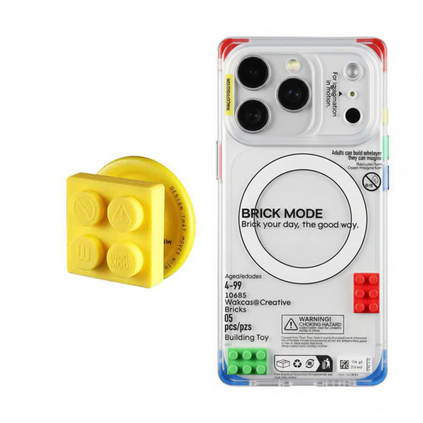 MagSafe Compatible Block Design Clear iPhone Case